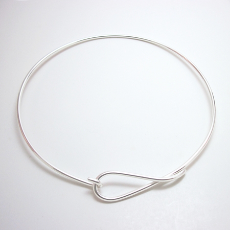 Silverplate Choker with Twist for Pendant - Click Image to Close
